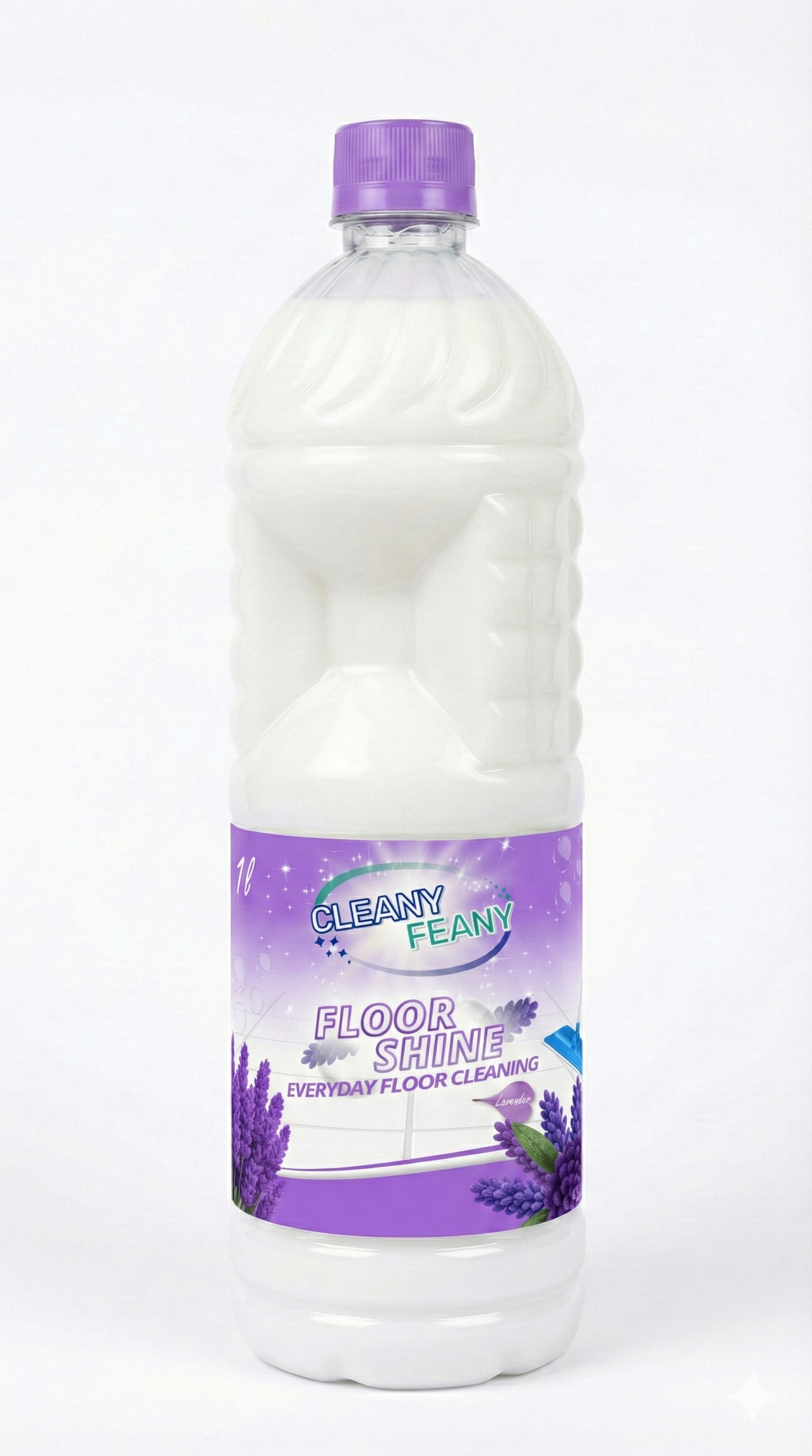 Cleanyfeany lavender floor cleaner bottle